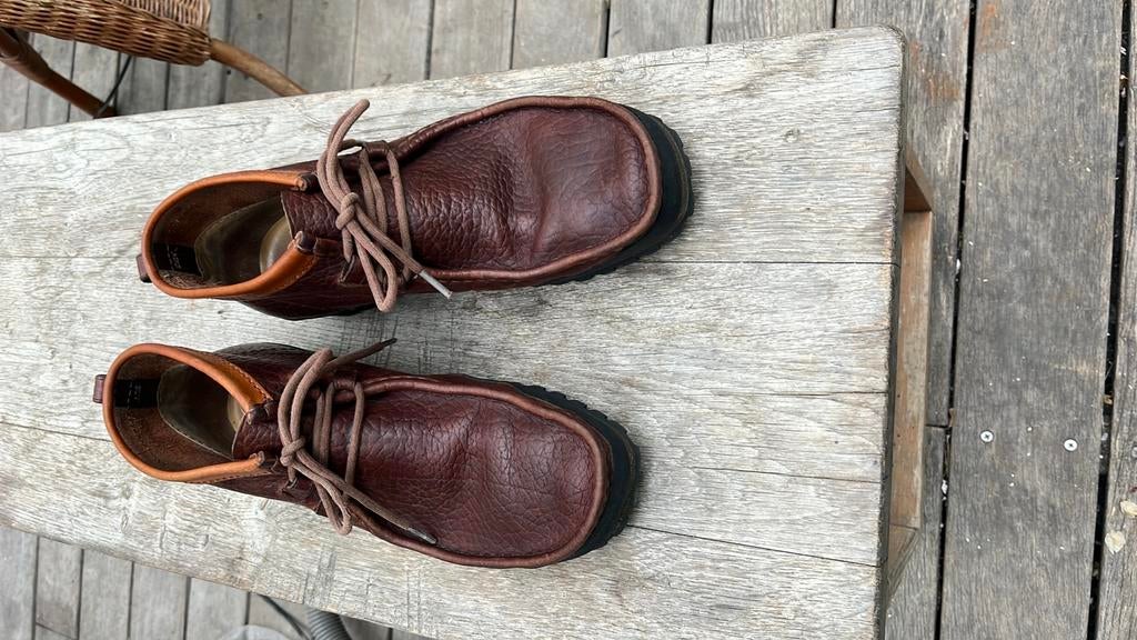 Clarks Originals Wallabee bruin leer UK 10G maat 44, Kleding | Heren, Schoenen, Bruin, Ophalen of Verzenden, Gedragen, Veterschoenen