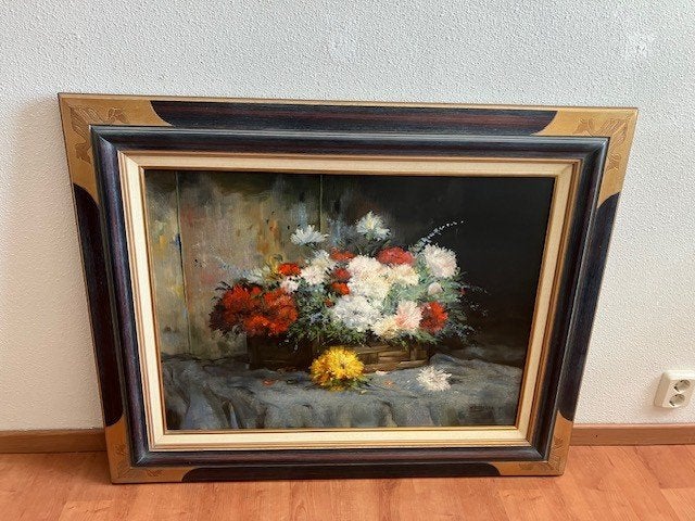 Mooi bloemenschilderij van Willie Berkers, Ophalen