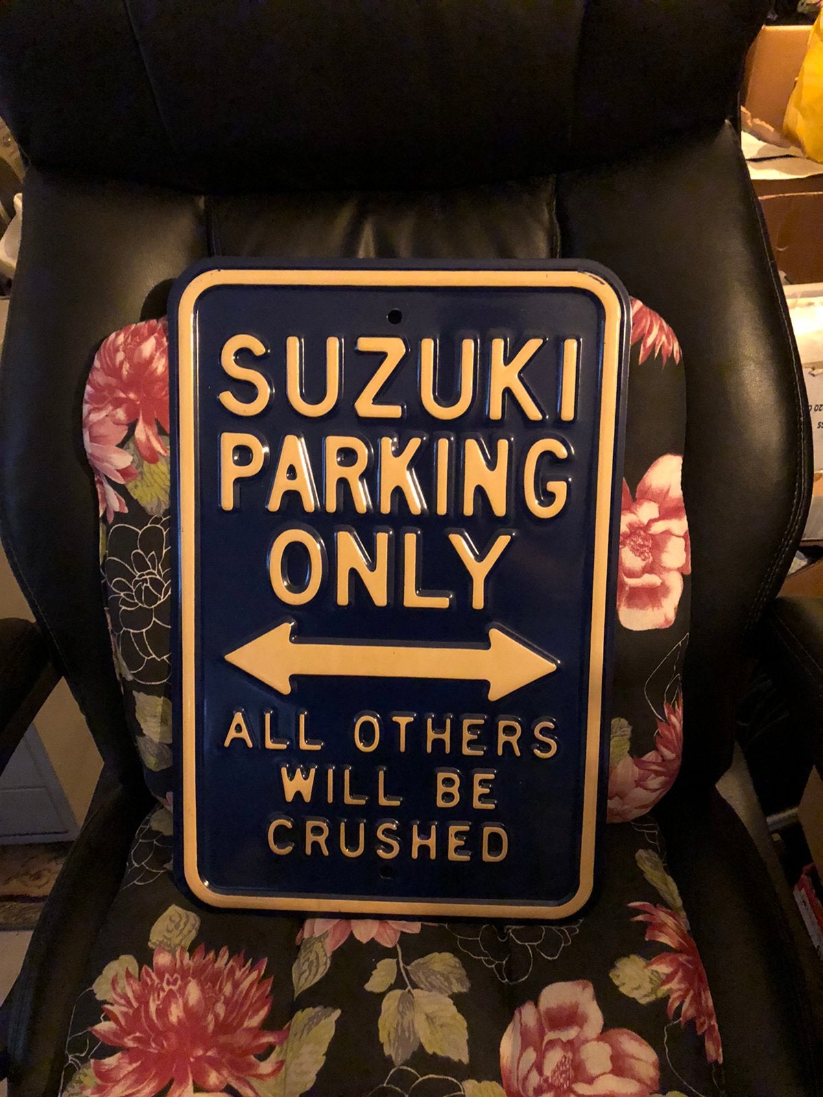 Bord suzuki, Ophalen of Verzenden, Reclamebord