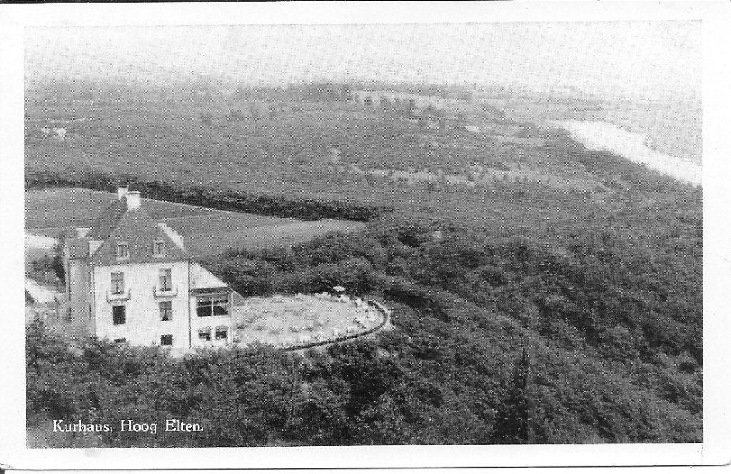 Oude ansichtkaart Kurhaus Hoog Elten, Gelopen 1952, Verzamelen, Ophalen of Verzenden, 1940 tot 1960, Gelopen, Limburg