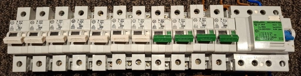 ABB S251 automaten + aardleks + 3‑fase F‑364, Ophalen of Verzenden, Gebruikt, ABB, Installatieautomaat