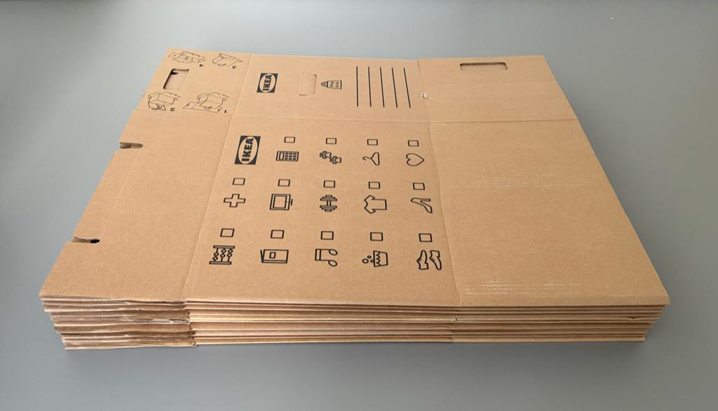 IKEA VERHUISDOZEN (Dundergubbe), Ophalen, Doos, 40 tot 60 cm, Opvouwbaar