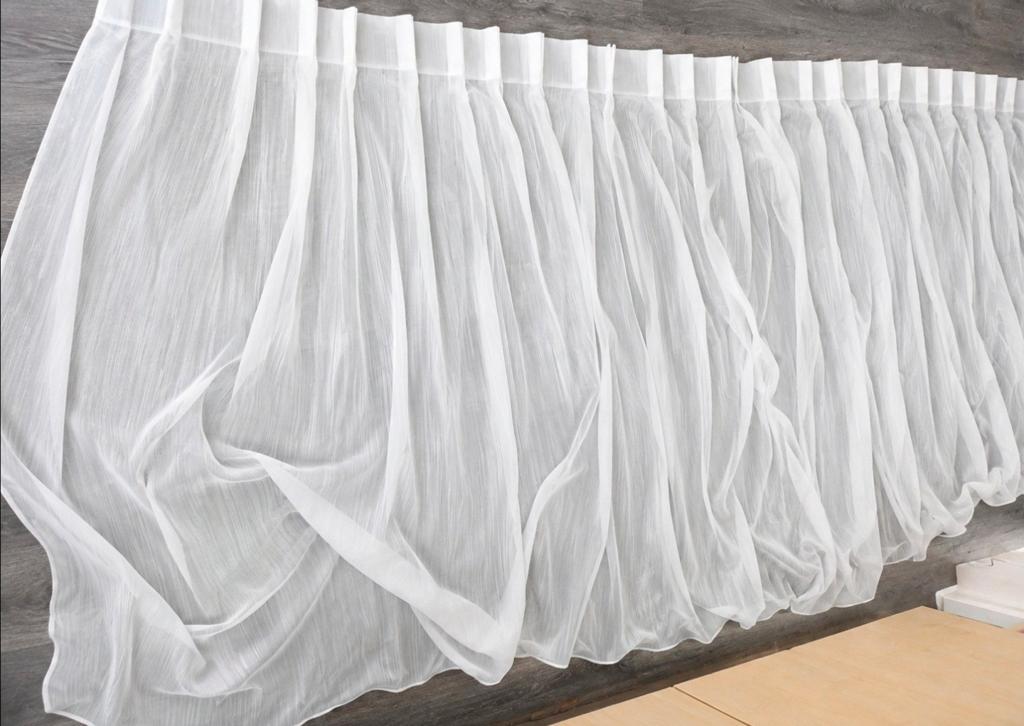 Witte vitrage gordijnen 265 bij  120 cm, Ophalen, Zo goed als nieuw