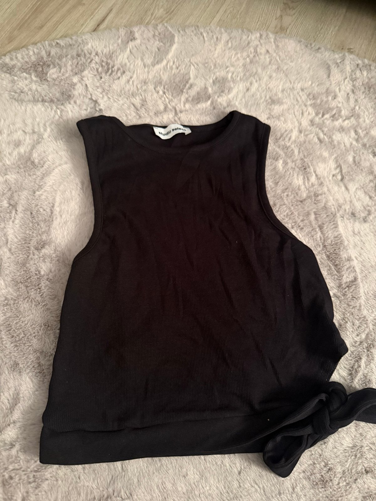 Zwarte Studio Select crop top met strikdetail, Zwart, Ophalen of Verzenden, Zo goed als nieuw, Maat 36 (S)