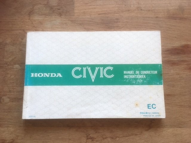 Honda Civic Instructieboekje / Handleiding  1981  NL / Frans, Auto diversen, Handleidingen en Instructieboekjes, Ophalen of Verzenden