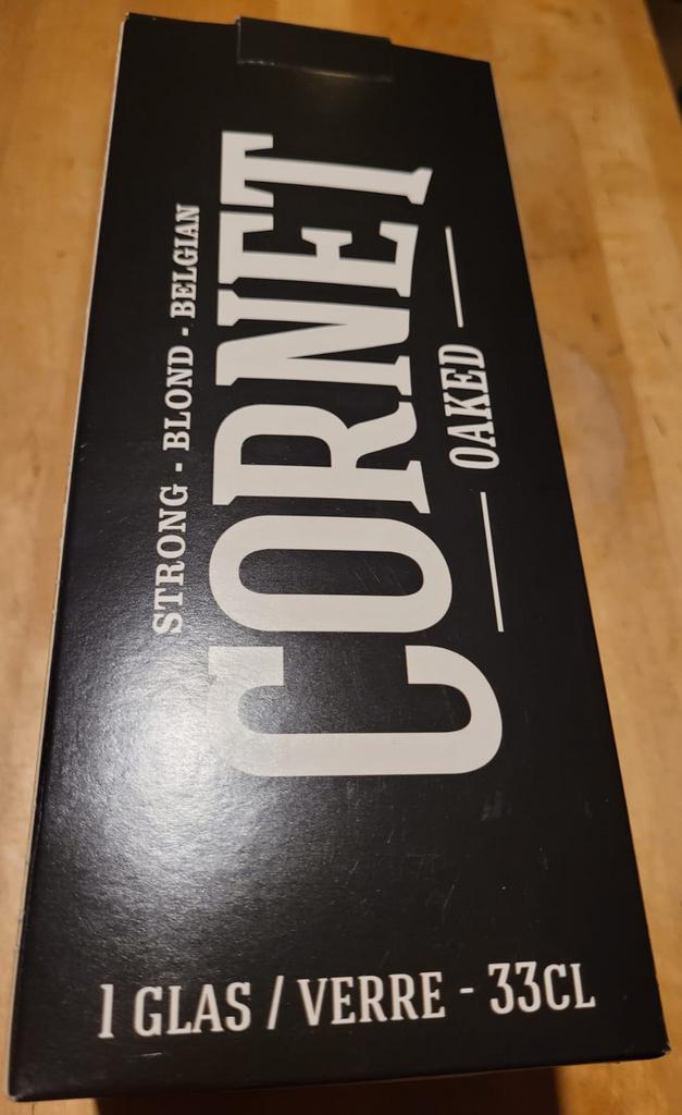 Cornet oaked bierglas 33 cl speciaal bier, Ophalen of Verzenden, Zo goed als nieuw, Glas of Glazen, Overige merken