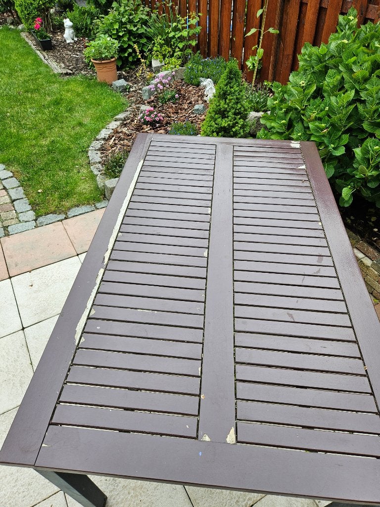 Tuintafel, Tuin en Terras, Ophalen, Gebruikt, Rechthoekig, Hout