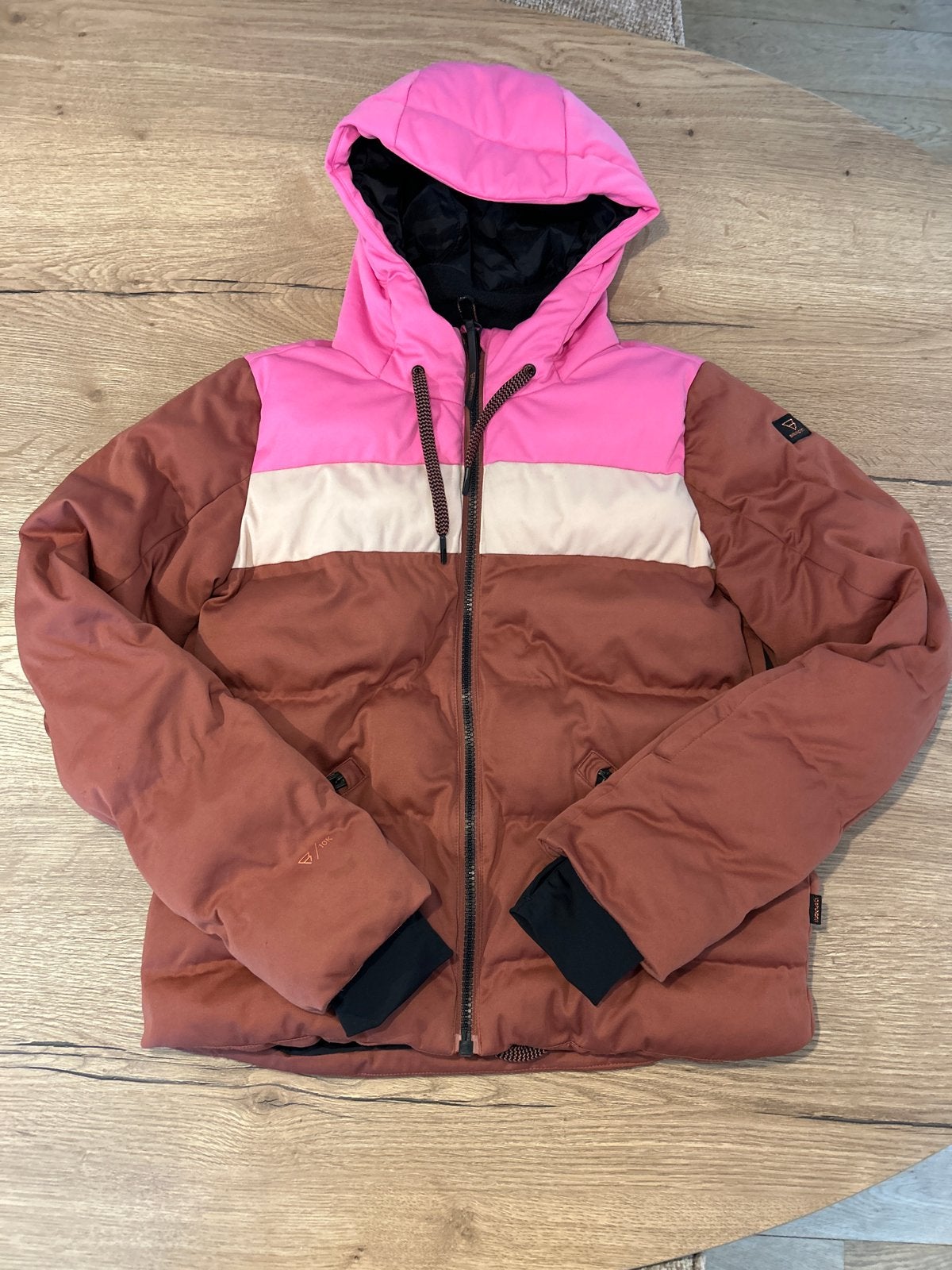 Brunotti -ski/winterjas Maat M - Roze/Bruin, Ophalen of Verzenden, Gedragen, Maat 38/40 (M), Jack