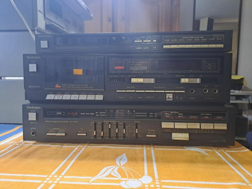 Technics Hifi Set: Versterker, Cassettedeck, Tuner, Audio, Tv en Foto, Stereo-sets, Gebruikt, Cassettedeck, Tuner of Radio, Overige merken