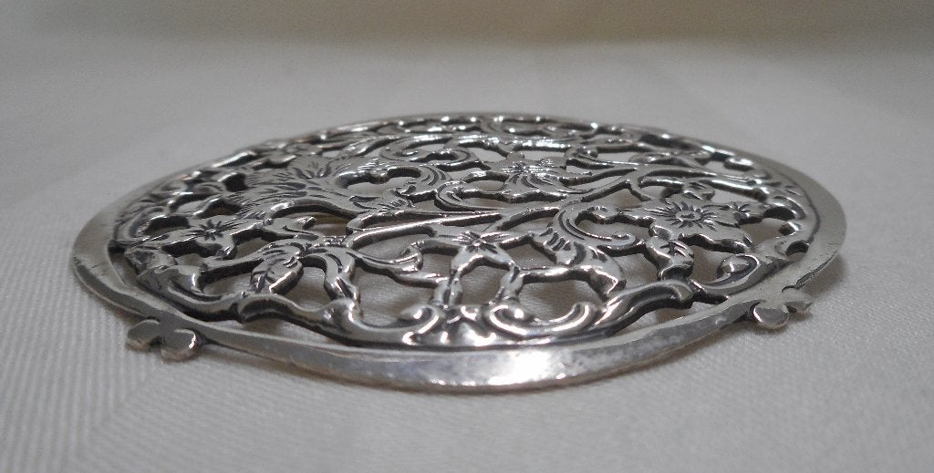 Zilveren royale vintage broche Niekerk nr.1412, 4 tot 7 cm, Verzenden, Zo goed als nieuw, Zilver