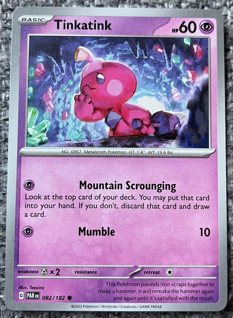 Pokémonkaart van Tinkatink (957) • Paradox Rift (082/182), Verzenden, Nieuw, Losse kaart