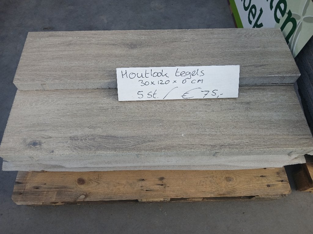 Houtlook tegels, Ophalen, Nieuw, Minder dan 5 m², Beton