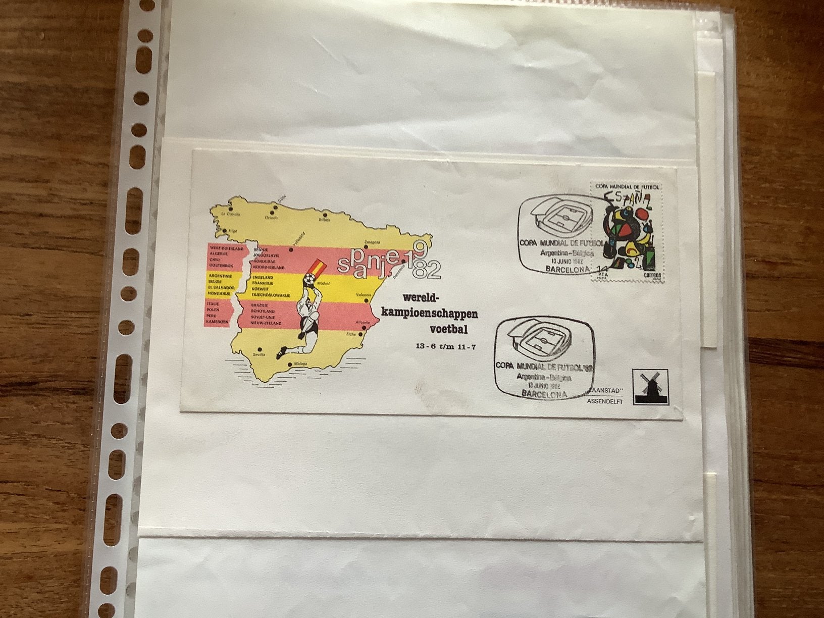 33 eerste dag enveloppen WK 82 Spanje, Ophalen of Verzenden, Zo goed als nieuw, Buitenlandse clubs
