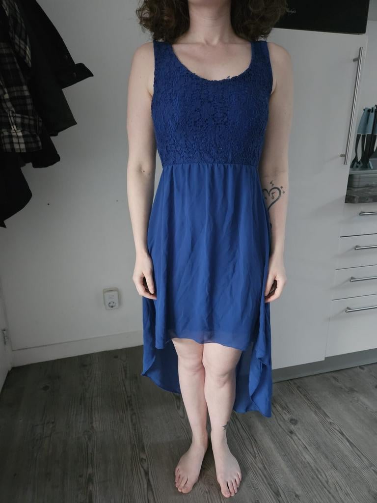 Jurk maat S, Blauw, Ophalen of Verzenden, Zo goed als nieuw, Knielengte