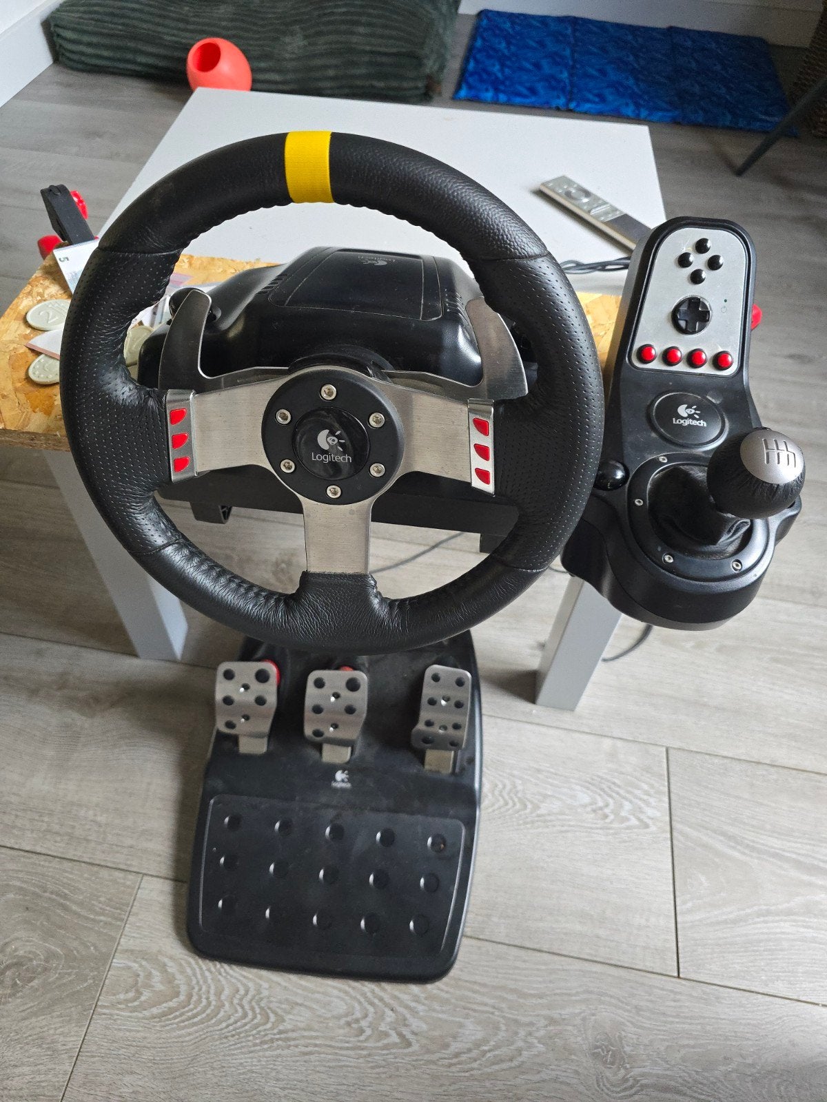 Logitech G27 set, Spelcomputers en Games, Spelcomputers | Overige Accessoires, Ophalen, Racestuur, Gebruikt, Force feedback