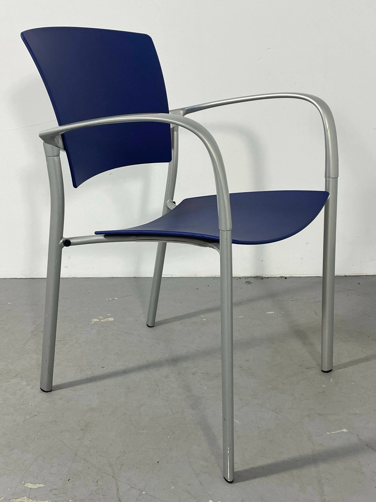 83x Enea Kantinestoel Met Armleuningen Blauw, Gebruikt, Blauw, Ophalen of Verzenden, X