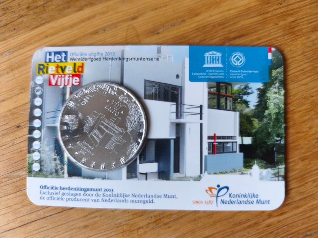 Het Rietveld Vijfje Herdenkingsmunt 2013, Ophalen of Verzenden, Euro's
