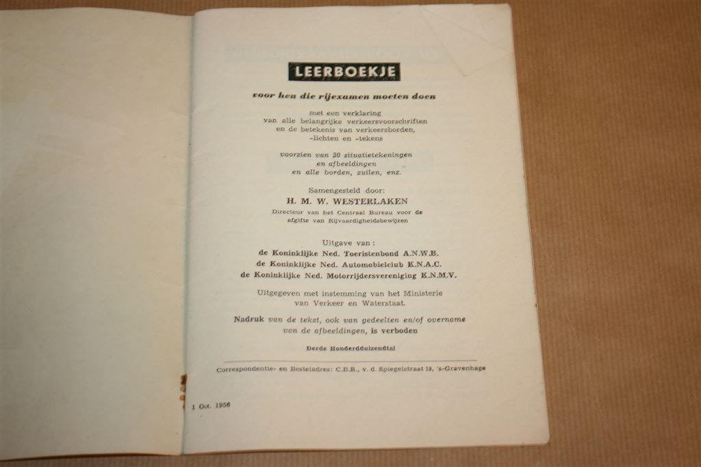 Eisen voor Rijvaardigheid - Oude uitgave 1965, Boeken, Ophalen of Verzenden, Gelezen, Algemeen