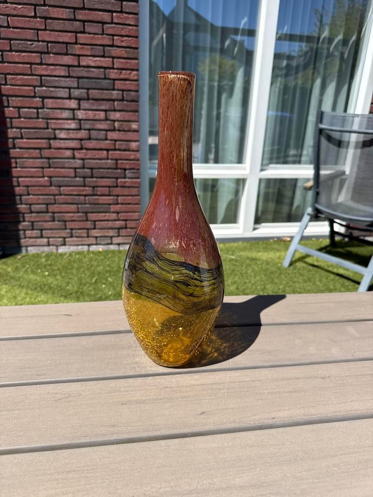Decoratieve glazen vaas, 25 cm hoog, Ophalen, Overige kleuren, Minder dan 50 cm, Glas
