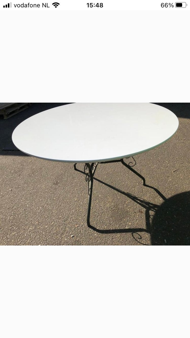 Tafe(blad) - diameter 120cm (wit), Ophalen, 50 tot 75 cm, Rond, Nieuw