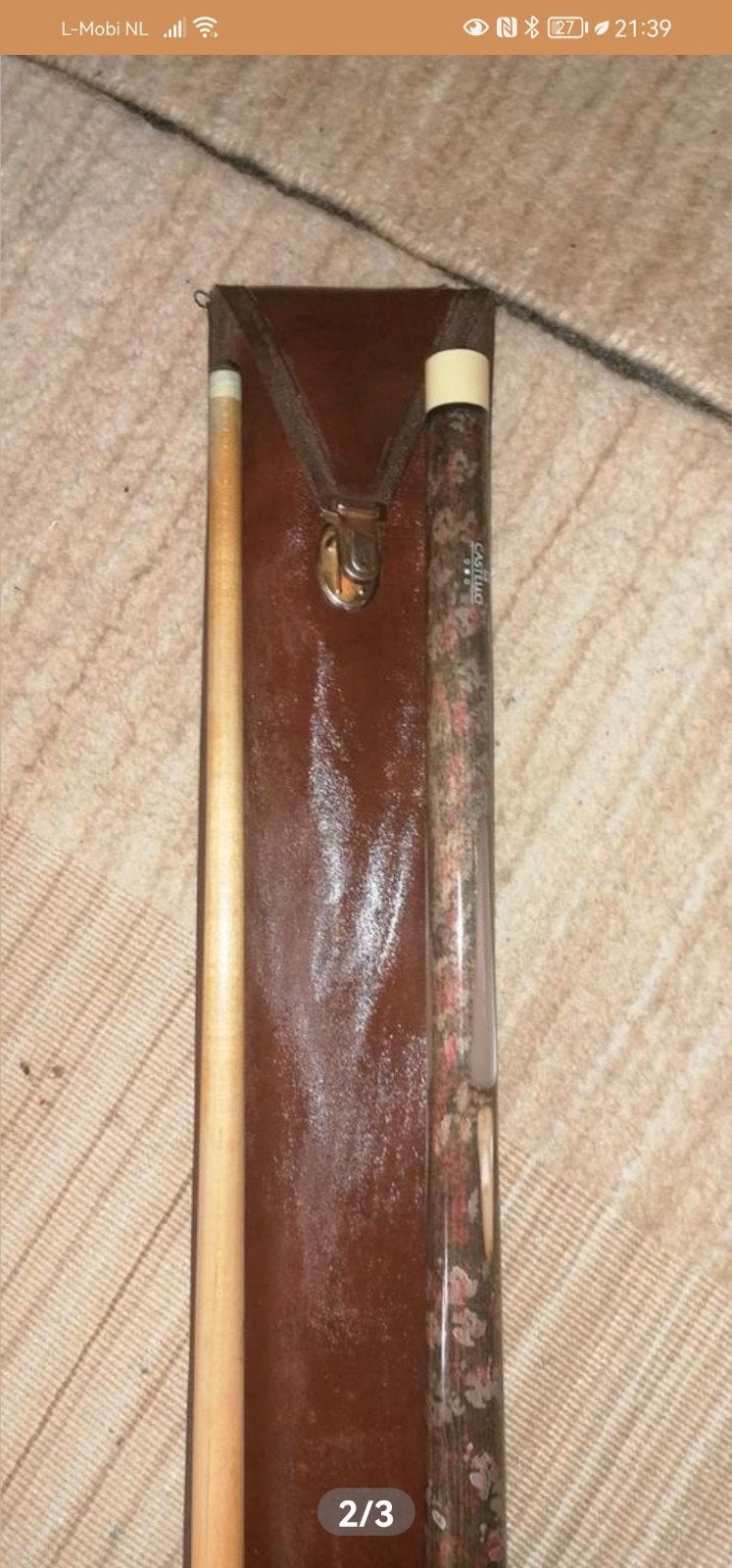 Authentieke keu houder tas Castello keu en Aramith balle, Sport en Fitness, Biljarten en Poolen, Ophalen of Verzenden, Gebruikt