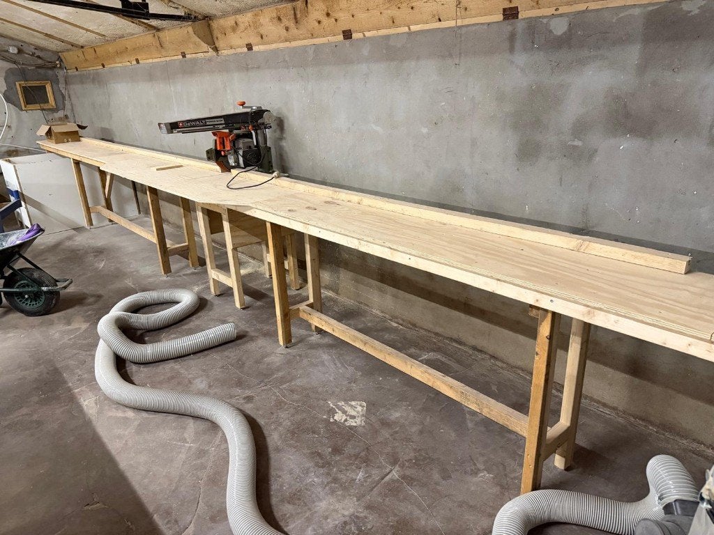 Complete DeWalt Power Shop radiaalzaag met zaagtafel, Doe-het-zelf en Verbouw, Gereedschap | Zaagmachines, Ophalen, Gebruikt, Cirkelzaag