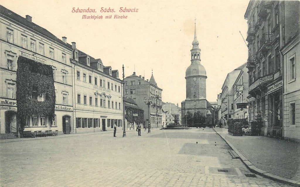 379-045-031 Schandau Marktplatz, Ophalen of Verzenden, Voor 1920, Duitsland