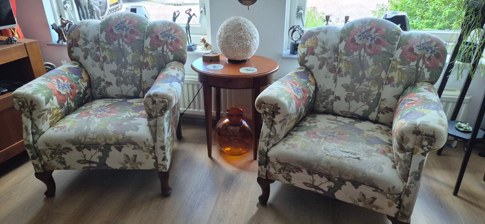 Klassieke Engelse fauteuils - 2 stuks, Ophalen, Gebruikt, Stof