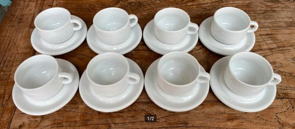 Ikea Rondo servies , kop en schotel, 8 stuks, IKEA, Ophalen of Verzenden, Zo goed als nieuw, Overige stijlen