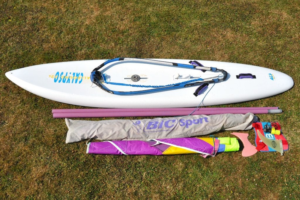 Bic Calypso 320 vaarklare beginners set, Watersport en Boten, Ophalen, Gebruikt, 3.5 tot 5 m², Met mast
