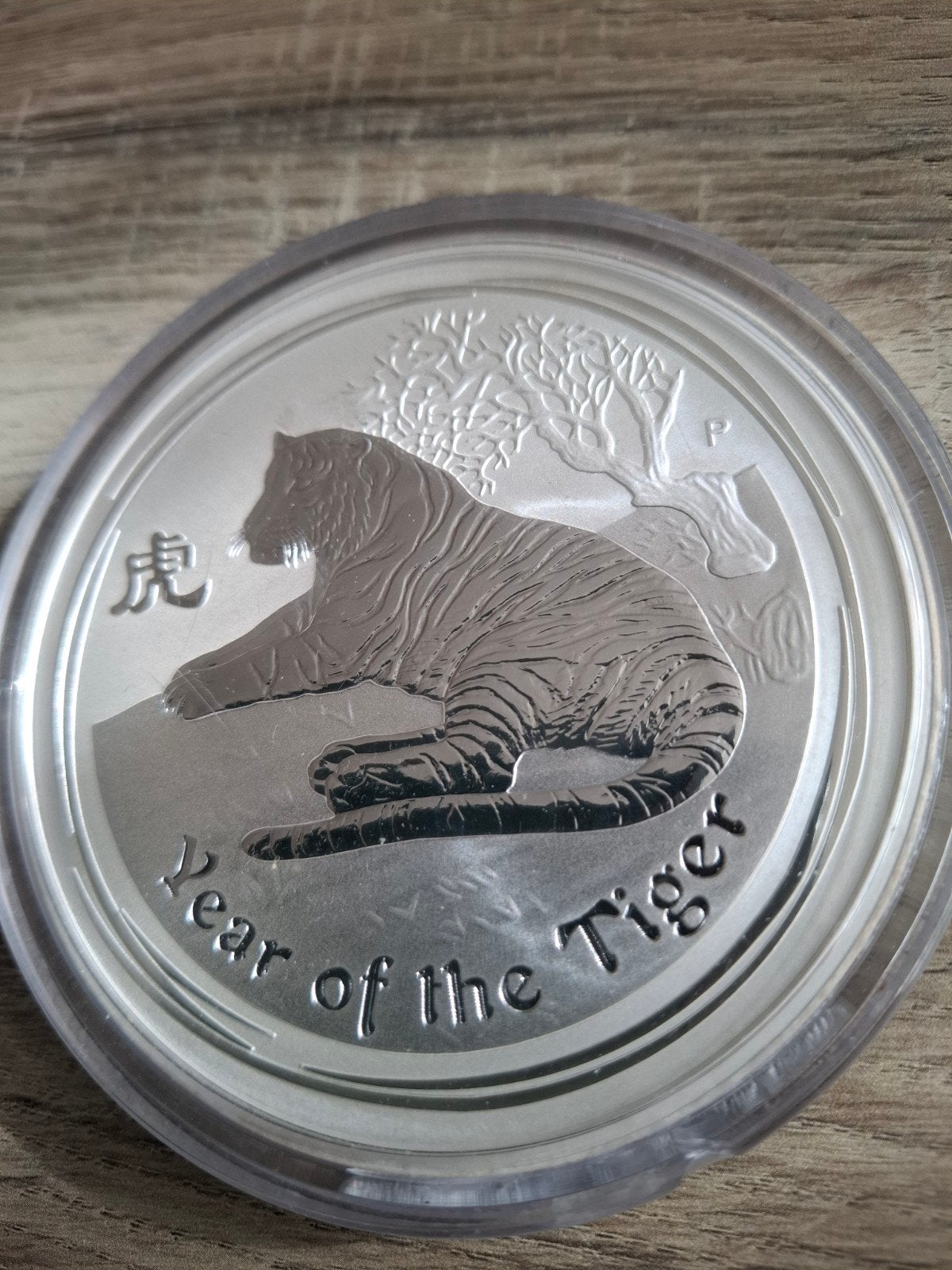Lunar Tijger 2010 ½ kilomunt. ( zeer zeldzaam elders € 2159), Ophalen of Verzenden, Zilver