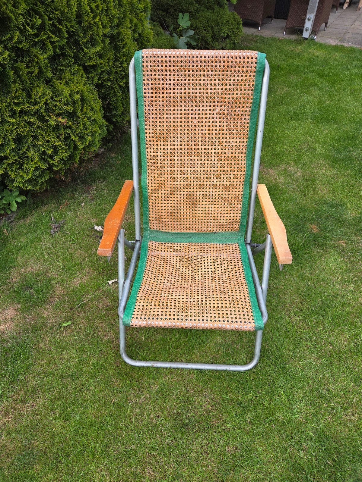 Vintage kampeer stoel, Caravans en Kamperen, Ophalen of Verzenden, Campingstoel