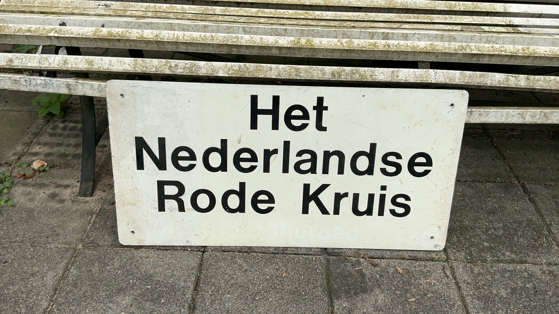 Aluminium bord van het Nederlandse Rode Kruis, Verzamelen, Ophalen of Verzenden, Zo goed als nieuw