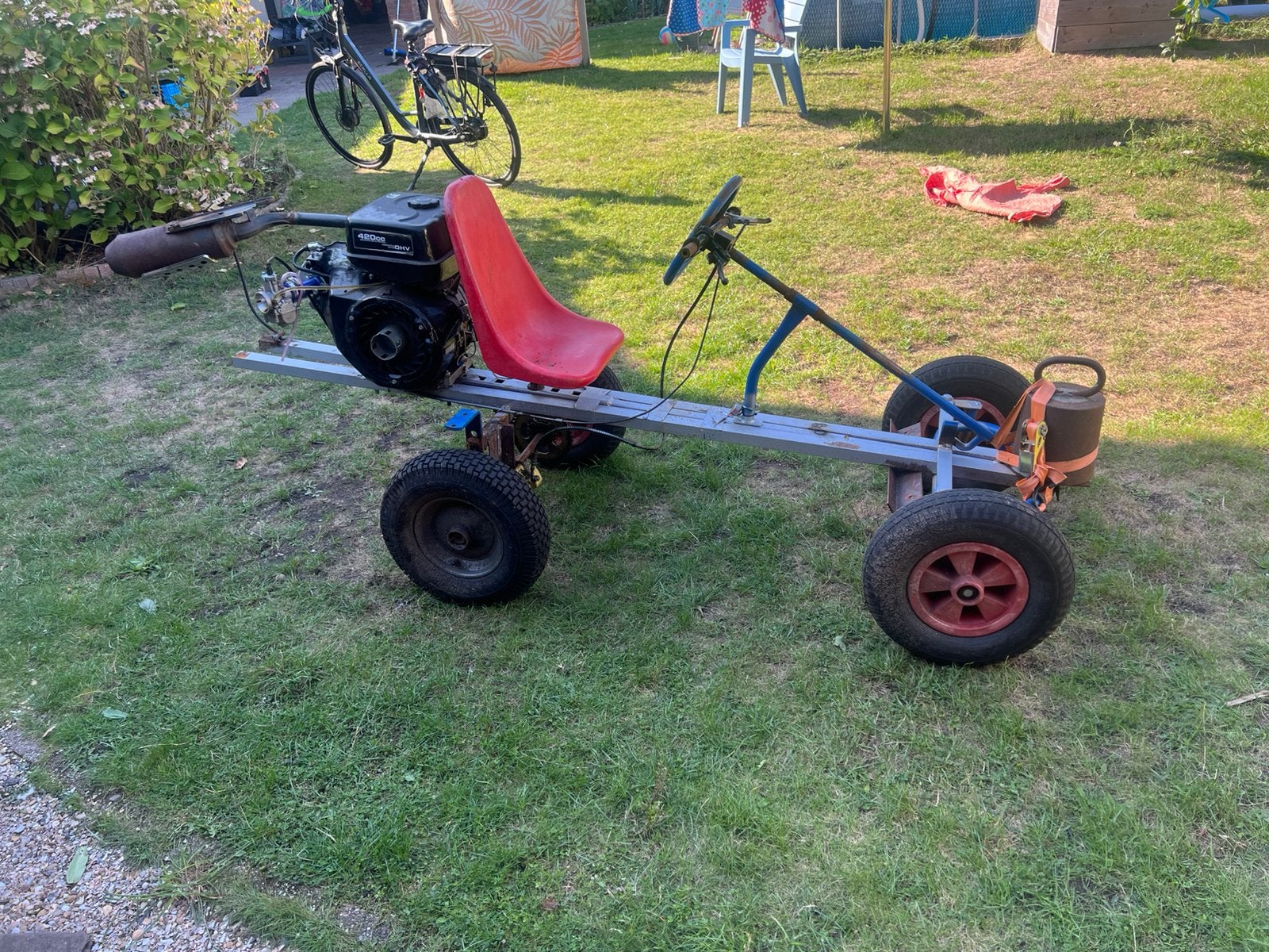 420cc Zelfbouwskelter / Kart – 80/90 km/u, Zo goed als nieuw, Benzine, Ophalen, Overige merken