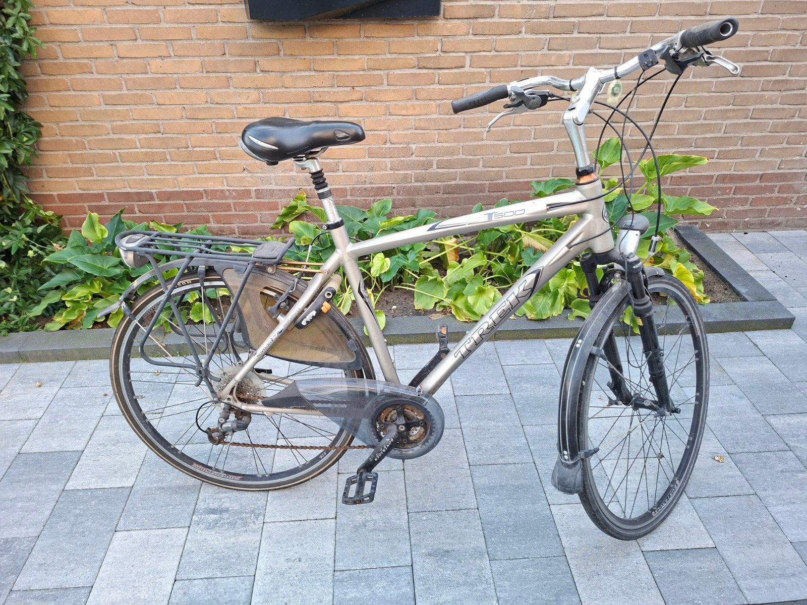 Herenfiets Trek, 28 inch, Gebruikt, Vering, Velgrem