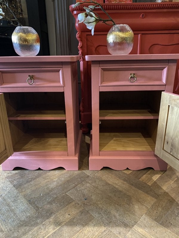 Set unieke nachtkastjes, twee kastjes Ibiza, Boho kast VdlM, Huis en Inrichting, Ophalen, 55 tot 70 cm, Zo goed als nieuw, 45 tot 65 cm