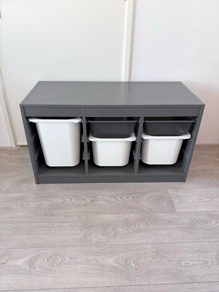 IKEA TROFAST opbergkast met bakken - Grijs, Huis en Inrichting, Kasten | Overige, Ophalen, Zo goed als nieuw