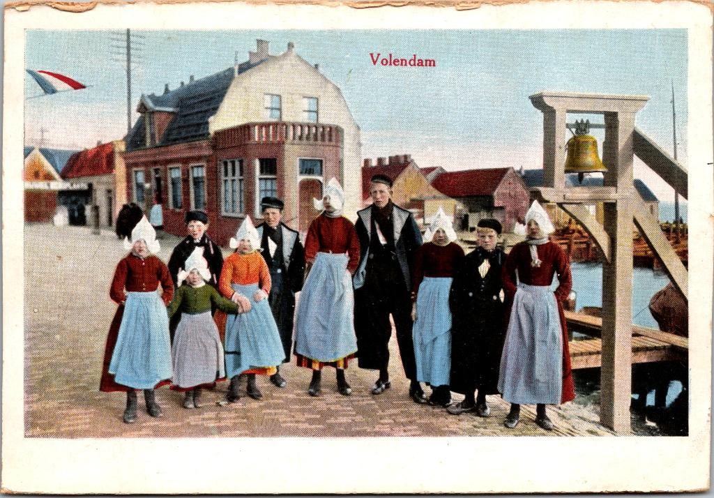 Volendam klederdracht - 6 ansichtkaarten, Verzenden, 1940 tot 1960, Ongelopen, Noord-Holland