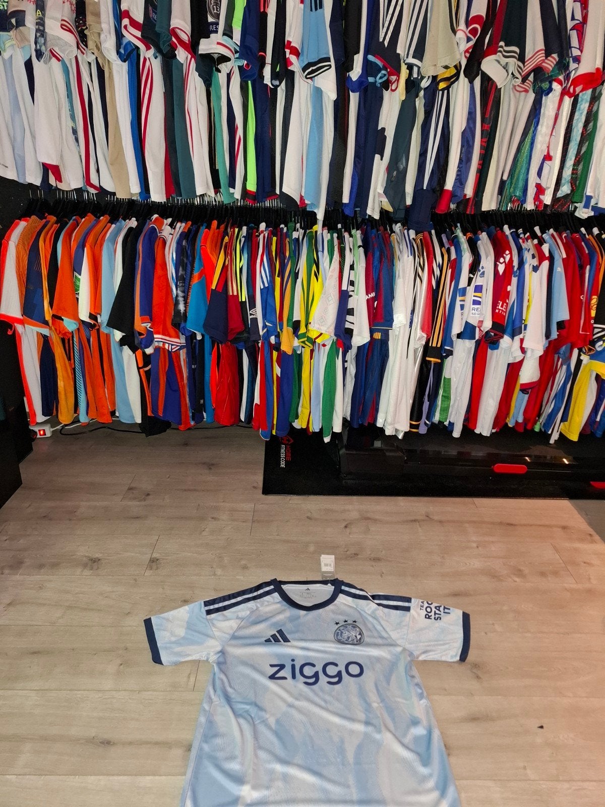 Ajax uitshirt 26-27 Blauw maat L, Maat L, Ophalen of Verzenden, Nieuw, Shirt