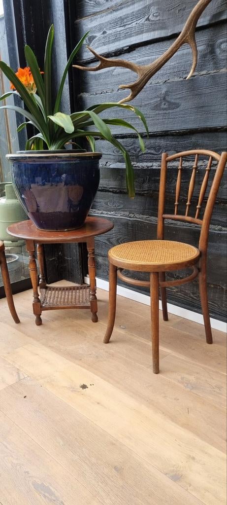Leuke antieke bistroset; komt uit café inboedel., Ophalen, Gebruikt, Rond, Minder dan 55 cm