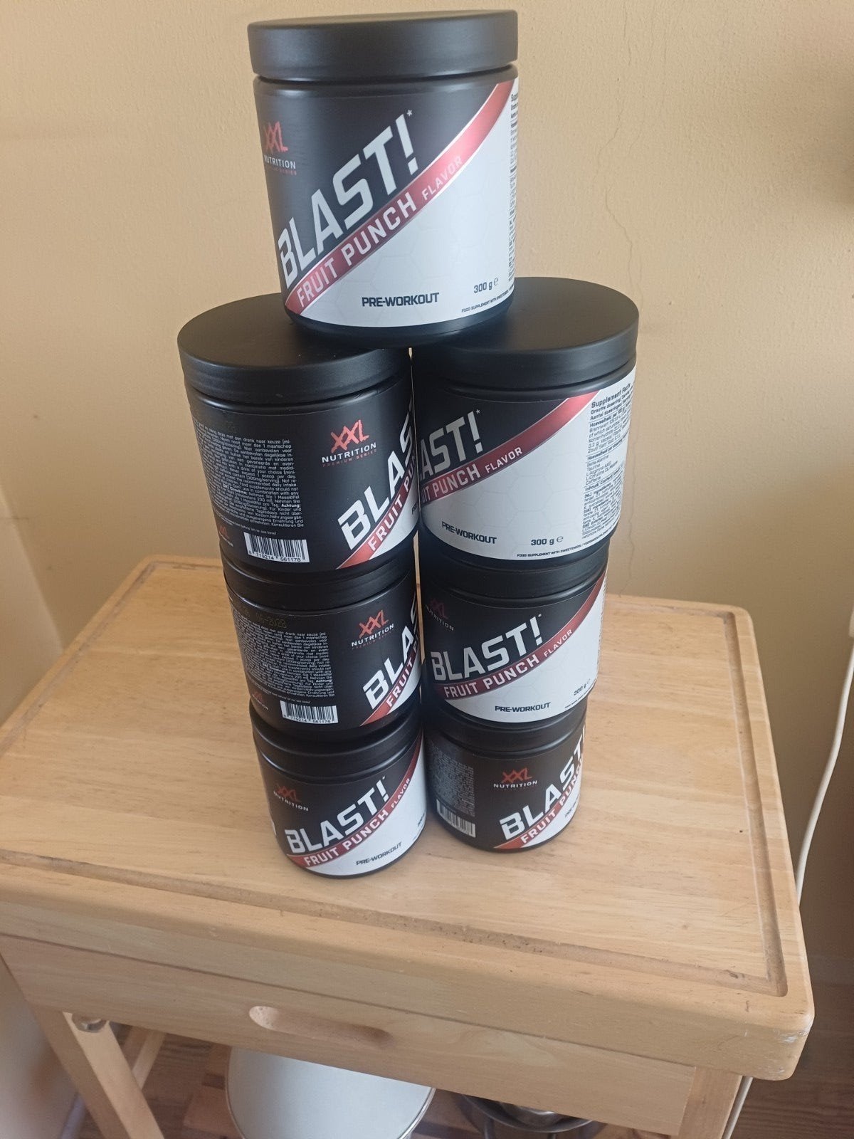 7x XXL BLAST PRE-WORKOUT FRUIT PUNCH, 12.50€/pot, Ophalen of Verzenden, Nieuw, Poeder of Drank