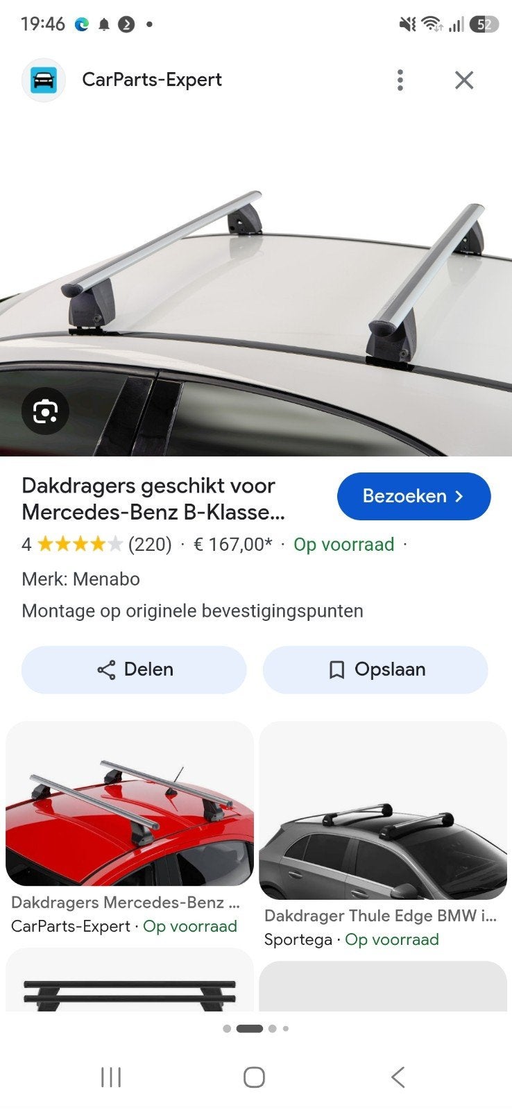 GEZOCHT: Dakdragers voor Mercedes-Benz B-Klasse W246, Auto diversen, Dakdragers, Ophalen of Verzenden, Gebruikt