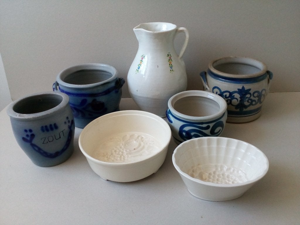 Brocante keukenaardewerk.Allerlei.(Keul Pr. per stuk vanaf, Ophalen of Verzenden