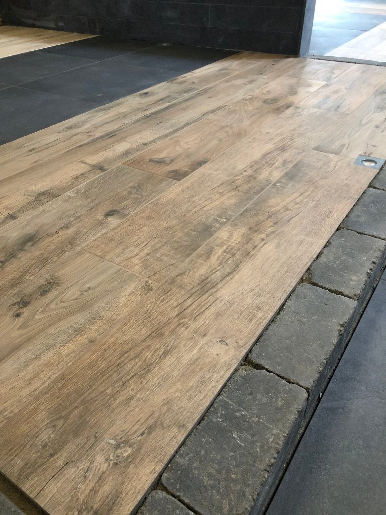 keramische terrastegels houtlook 160x30x2 cm Oak actie, Ophalen of Verzenden, Nieuw, Keramiek, Terrastegels