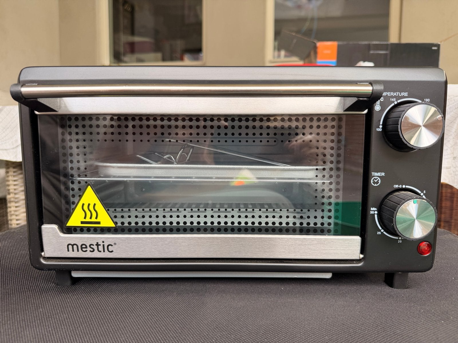 Mestic MO-80 Mini-oven 10 Liter - Compact en Draagbaar, Ophalen, Minder dan 45 cm, Overige merken, Zo goed als nieuw