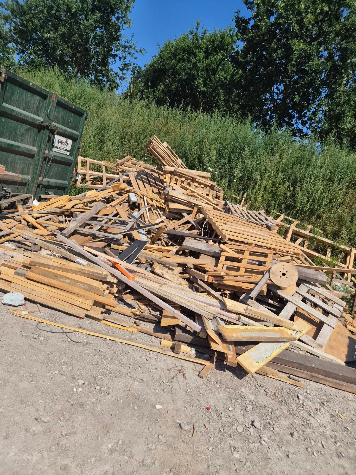 Diverse partij gebruikt hout en pallets, Doe-het-zelf en Verbouw, Ophalen, Gebruikt, Overige typen, Overige houtsoorten