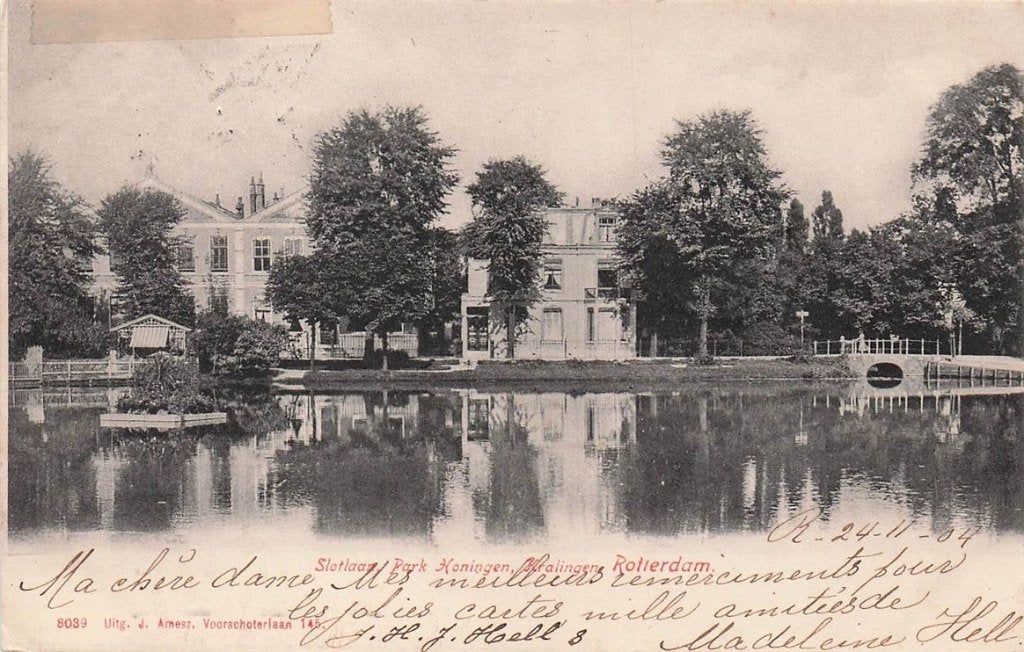 702-134-023 Rotterdam Slotlaan Park Honingen Kralingen, Verzamelen, Verzenden, Voor 1920, Zuid-Holland