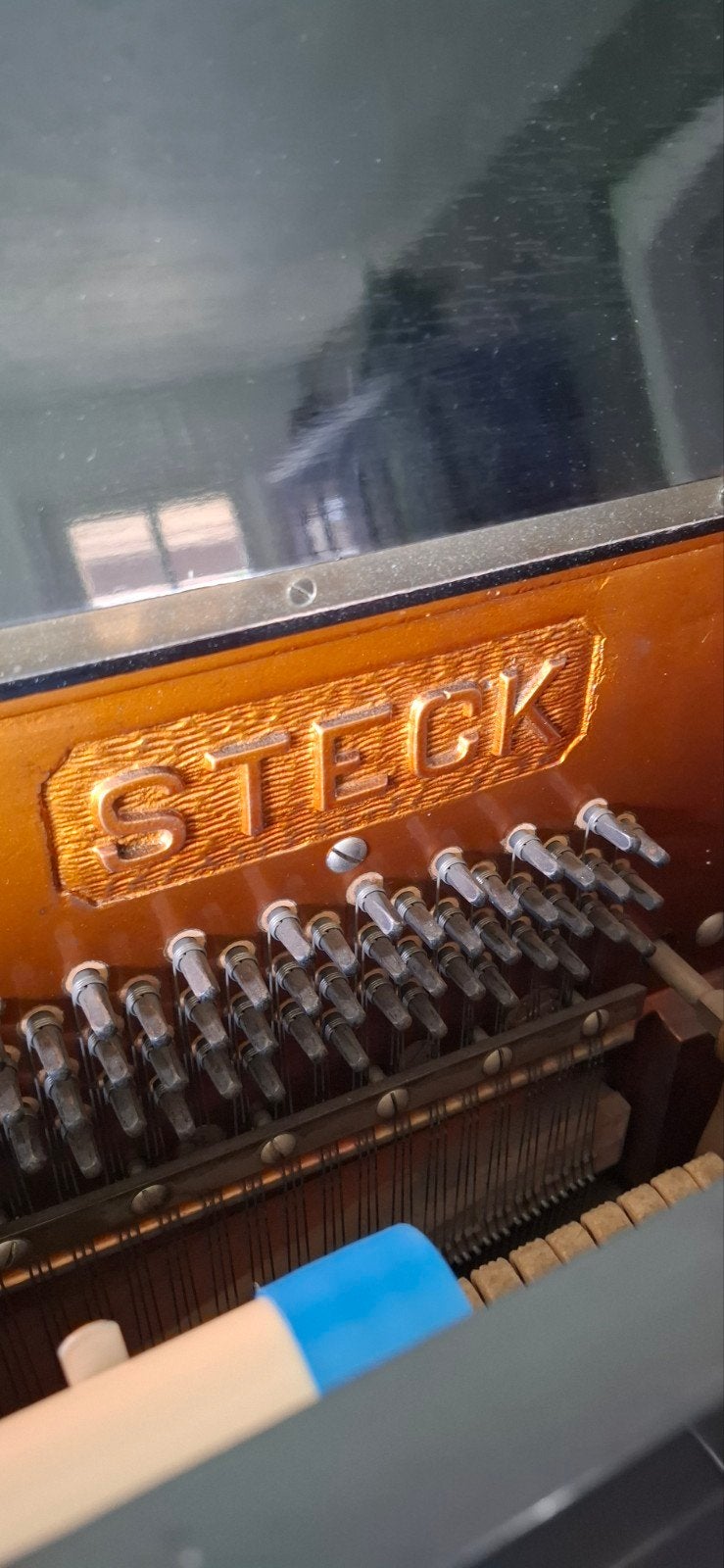 Foto 6 van Antieke zwarte Steck Piano van C. Quispel Rotterdam met kruk