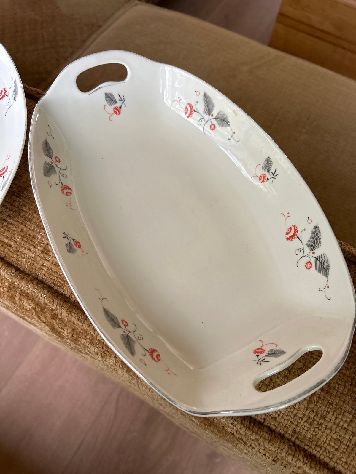 Vintage schalen met bloemmotief - set van 3, Gebruikt, Overige merken, Keramiek, Vintage
