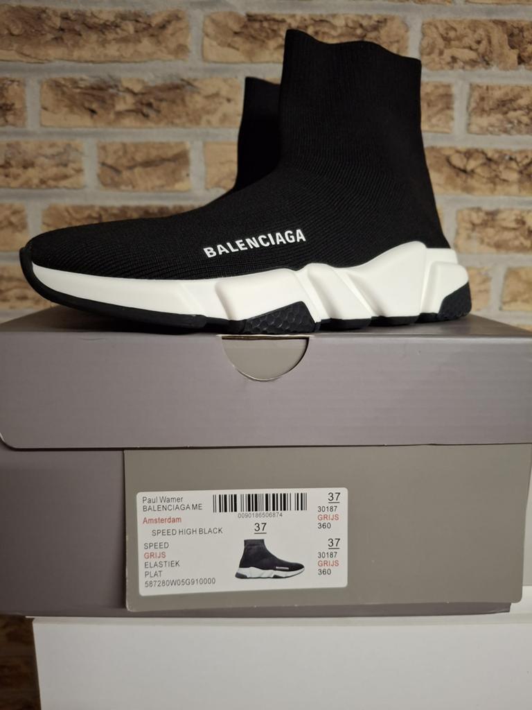 Balenciaga sneakers zwart/wit 1 op 1 maat 37 – nieuw in doos, Zwart, Nieuw, Ophalen of Verzenden, Sneakers of Gympen